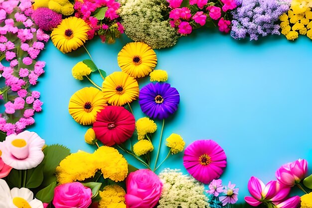 Colore della carta bianca per il testo con il fiore che circonda il colore di sfondo