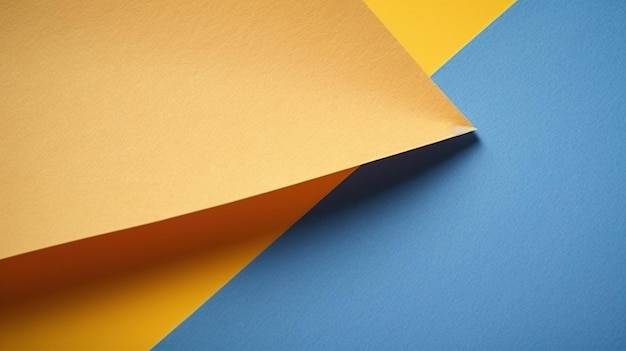 Colore della carta pastello giallo e blu per l'IA generativa di sfondo