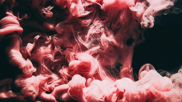 Colore fumo vernice spruzzata inchiostro acqua onda di vapore rosa