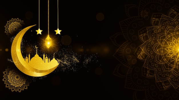 Colore oro Eid Al Adha Mubarak