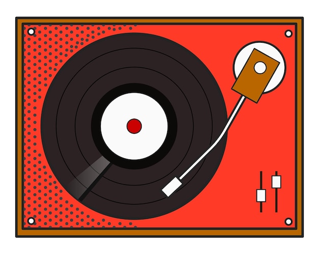 Colore pop art disco in vinile vintage adesivo png
