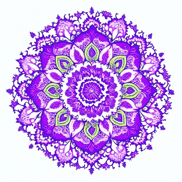 Colore viola di disegno della mandala