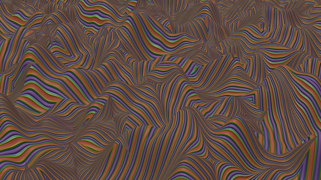 colorful abstract wave and ripple (3d rendering)