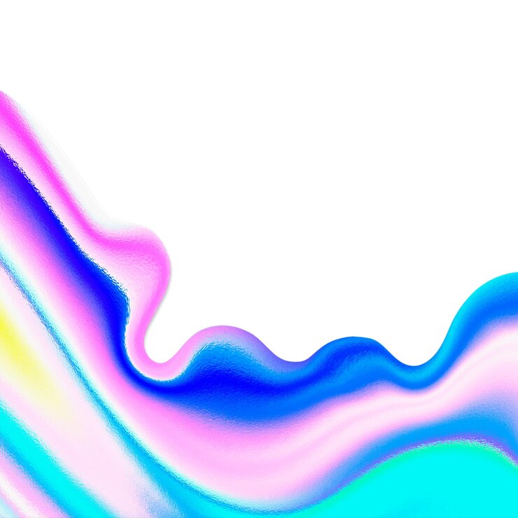 Photo colorful holographic fluid art design element
