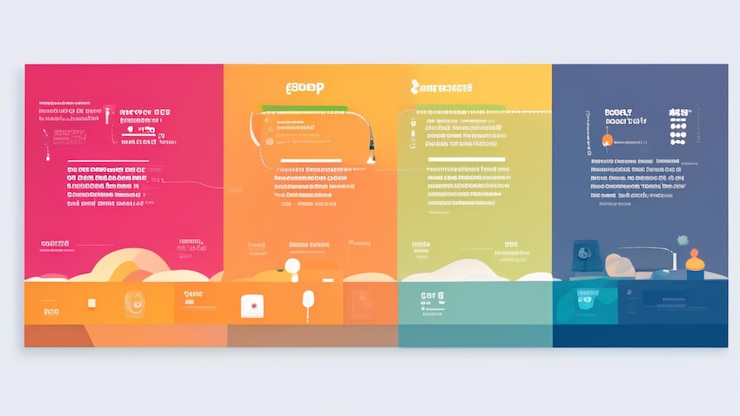 Photo colorful sixstep jumps infographic template