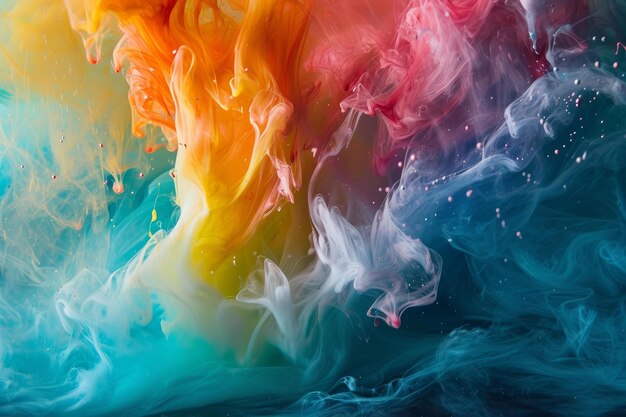 Colori acrilici vivaci nell'acqua Generare Ai