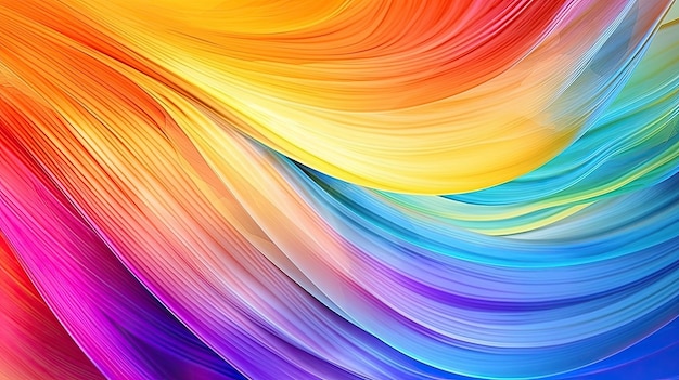 Colori astratti dell'arcobaleno onde astratte splash linee banner sfondo carta da parati IA generativa