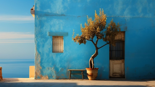 Colori azzurro e turchese al primo mattino