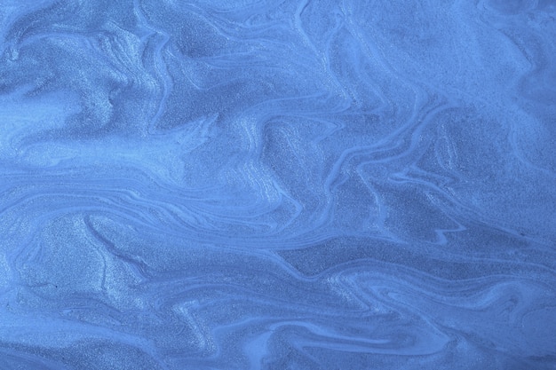 Colori blu navy astratti di arte fluida del fondo. Marmo liquido. Dipinto acrilico con sfumatura lucida di zaffiro.