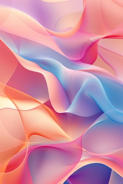 Colori pastello astratti sfondo ondulato 3D striscia ondulata