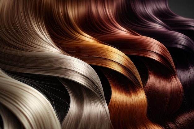 Colori per capelli tinti tavolozza Impostare lo sfondo Primo piano Generazione AI