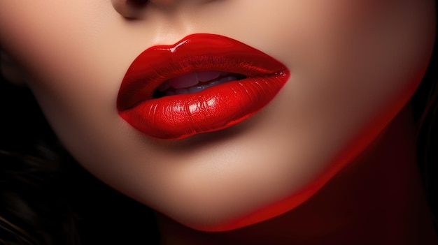 Colori rossetto seducenti e colorati Cura e colorazione delle labbra Sensazione del rossetto AI generativa