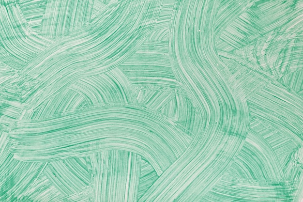 Colori verde chiaro del fondo di arte astratta. Pittura ad acquerello su tela con pennellate ciano e schizzi