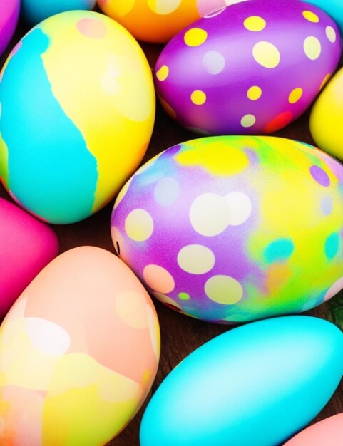 colori vivaci Uova di Pasqua