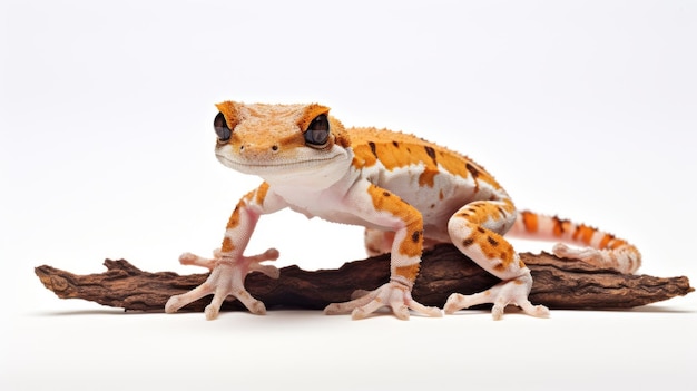 Colorismo vibrante Anabas Gecko su sfondo bianco