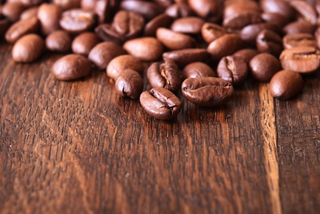 Colpo a macroistruzione dei chicchi di caffè