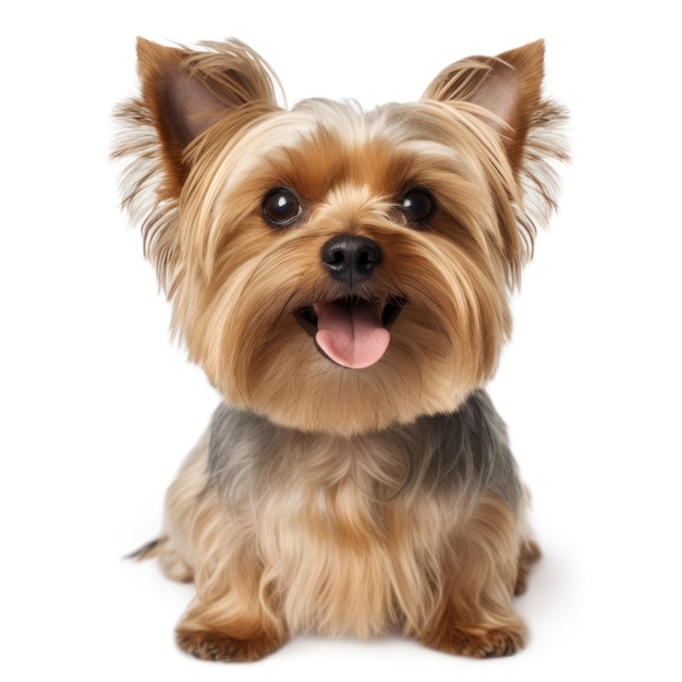 Colpo di faccia di Yorkshire Terrier isolato Illustrazione AI GenerativexA