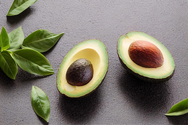 Colpo verticale di avocado fresco e sano