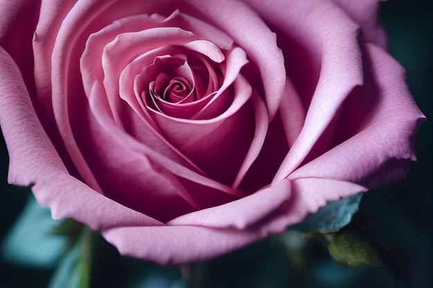 Colpo verticale di bella rosa fiorita in natura
