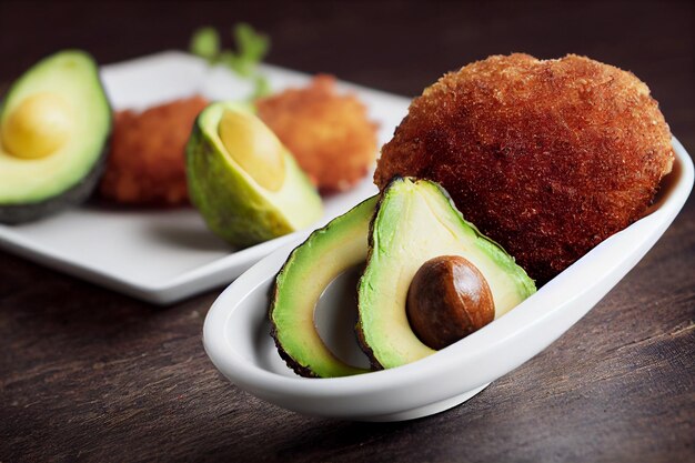 Colpo verticale di deliziose crocchette di pollo fritte