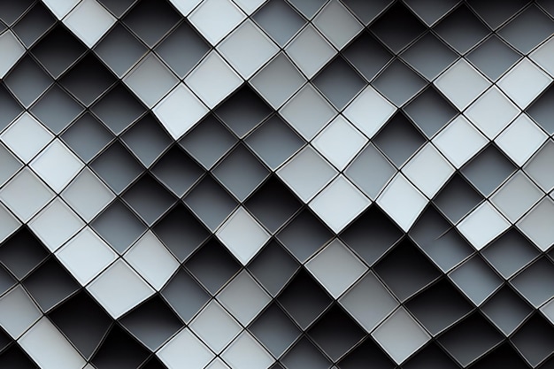 Colpo verticale di struttura metallica geometrica 3d illustrata