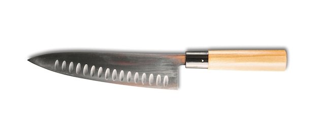 Coltello capo gyuto giapponese tradizionale isolato