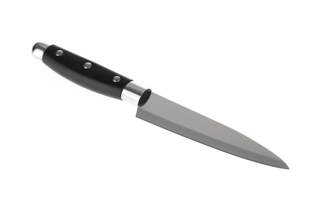 Coltello da cucina isolato su sfondo bianco