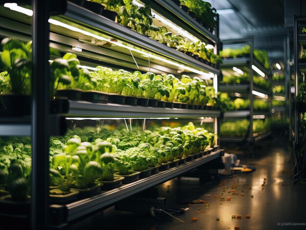 coltivazione di verdure in idroponia IA generativa