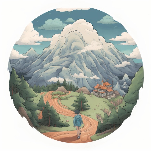 Come creare un'illustrazione in stile Hayao Miyazaki con la montagna