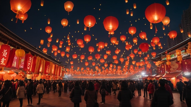 Come evento principale del 2014 Pingxi Sky Lantern Festival a Shifen Sky Lantern Square il quindicesimo giorno del Lunar New Year Lantern Festival Feb 14 2014 Taipei