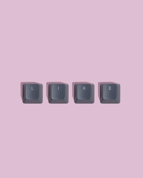 Come il testo sul keycap della tastiera Sfondo rosa