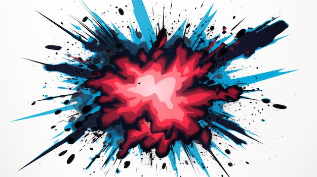 Comic Boom Explosion Cloud Artwork per un colorato pop di dinamismo visivo Fumetti vecchio stile