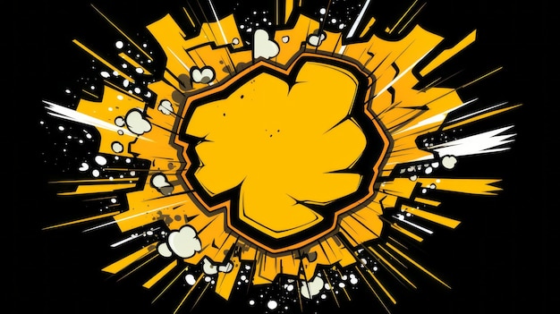 Comic Boom Explosion Cloud Artwork per un colorato pop di dinamismo visivo Fumetti vecchio stile