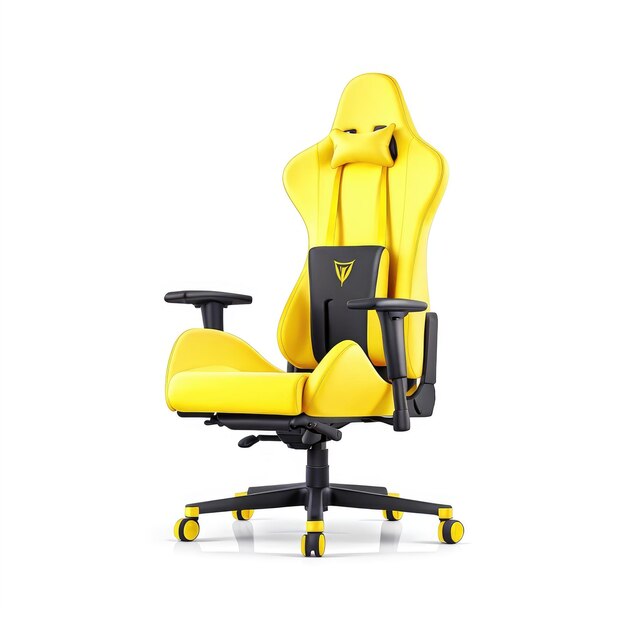 Comoda sedia da gioco di colore giallo