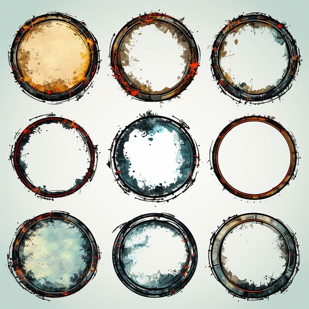 Compilazione di Grunge Circular Frames