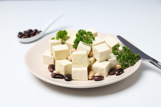 Componente tradizionale della cucina asiatica Cagliata di fagioli di tofu