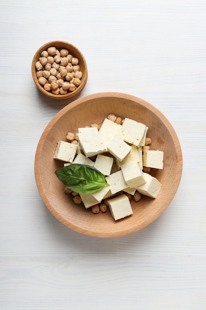 Componente tradizionale della cucina asiatica Cagliata di fagioli di tofu