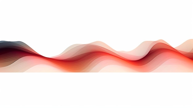 Composizione astratta di forme d'onda rosse su uno sfondo digitale bianco che crea un display visivamente accattivante che combina colori vivaci con un'estetica digitale Generative Ai