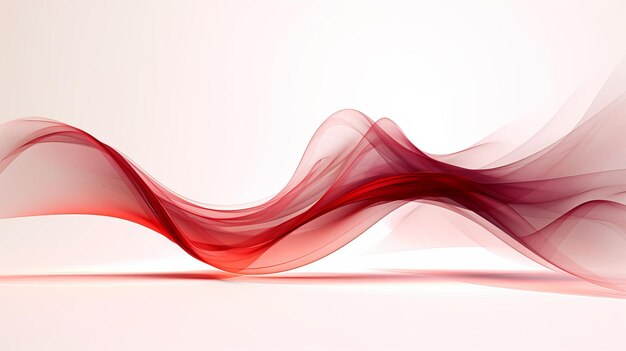 Composizione astratta di forme d'onda rosse su uno sfondo digitale bianco che crea un display visivamente accattivante che combina colori vivaci con un'estetica digitale Generative Ai