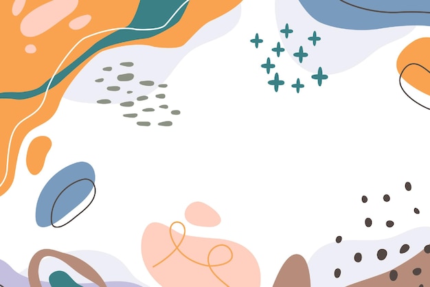 Composizione astratta di forme organiche colorate