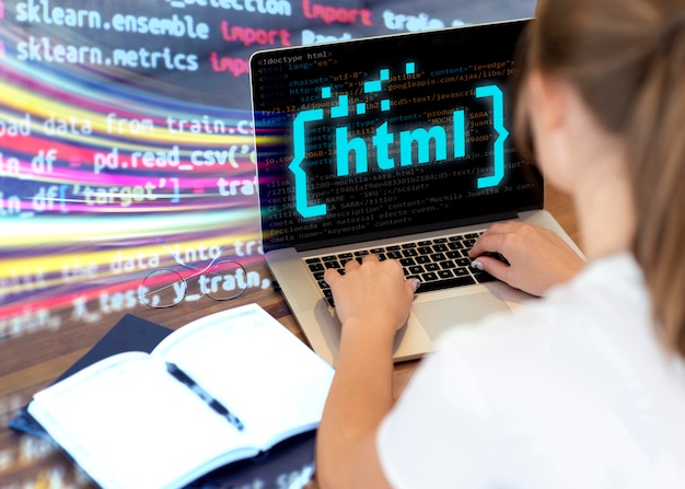 Composizione con sistema html per siti web