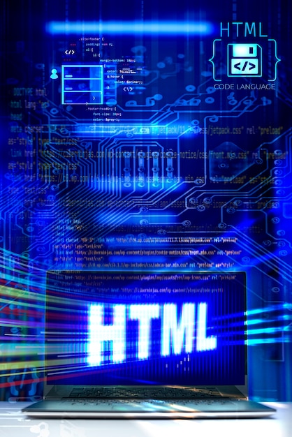 Composizione con sistema html per siti web