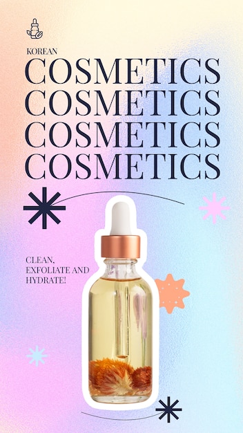 Composizione dei prodotti cosmetici con bordi adesivi