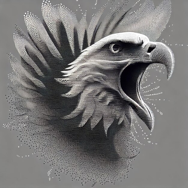 Composizione dell'illustrazione del vettore delle particelle Eagle