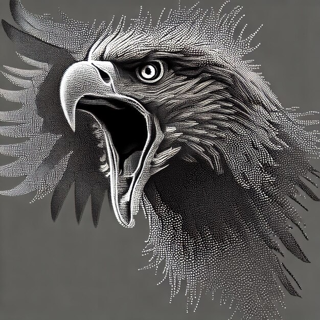 Composizione dell'illustrazione del vettore delle particelle Eagle