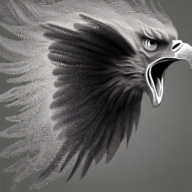 Composizione dell'illustrazione del vettore delle particelle Eagle