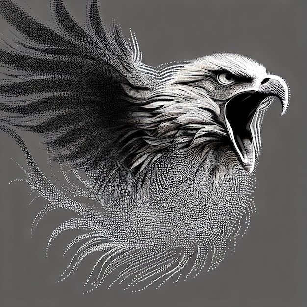 Composizione dell'illustrazione del vettore delle particelle Eagle