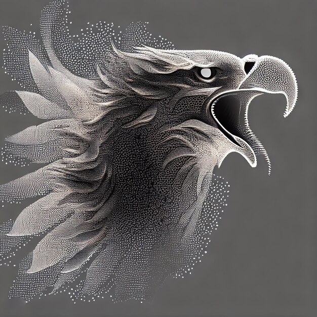 Composizione dell'illustrazione del vettore delle particelle Eagle