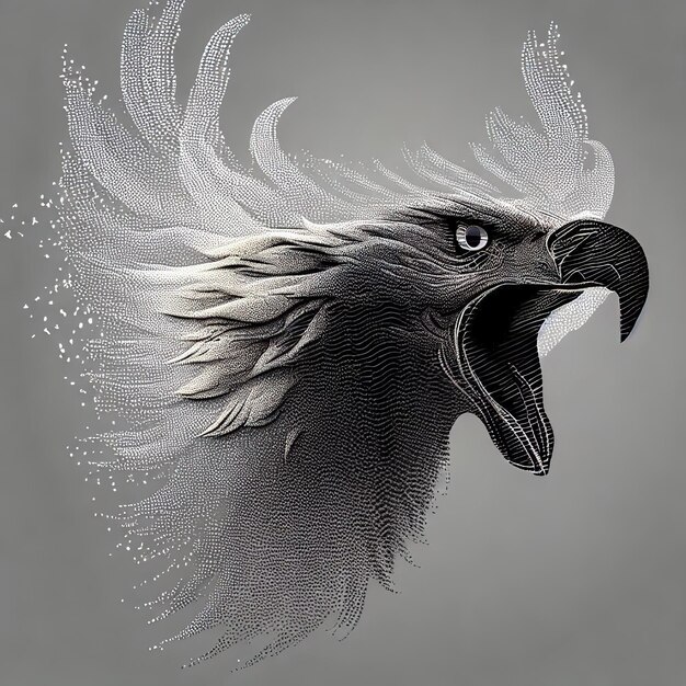 Composizione dell'illustrazione del vettore delle particelle Eagle