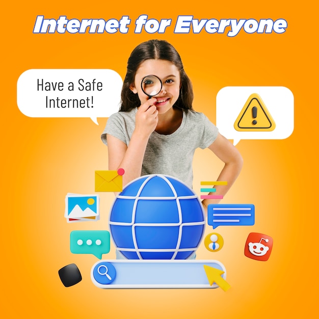 Composizione della sicurezza su Internet per bambini e giovani